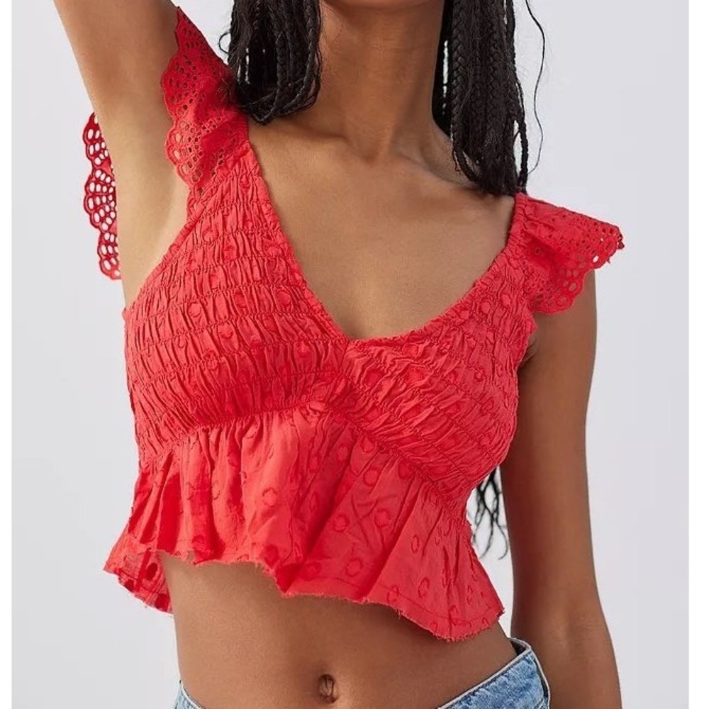 Urban Outfitters Crop Top M Coquette Cottagecore Boho Fairy Festival Picnic